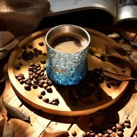 99.8% Titanium Murni Ramah Lingkungan Tahan Lama Antibakteri Tumbler Kopi Dinding Ganda Pegangan Nyaman Serbaguna Kantor Rumah Sehari-hari