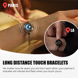 <span class=keywords><strong>Pulsera</strong></span> <span class=keywords><strong>Inteligente</strong></span> para Parejas Sol y Luna de Gran Venta al Por Mayor con Vibración y Toque a Larga Distancia - Product Image 3