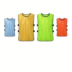 เสื้อกีฬาแบบมีหมายเลขสำหรับฝึกซ้อมฟุตบอล ชุดฝึกซ้อมทีมแบบกำหนดเอง เสื้อกั๊กสำหรับกีฬาและกิจกรรมส่งเสริมการขาย - Product Image 2