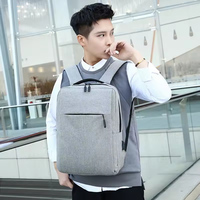 Nouveau design simple d'usine, vente en gros de sacs à dos pour ordinateur portable avec logo personnalisé en tissu polyester léger du Japon