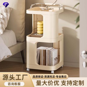 Portable Storage Trolley Plastic Multi Layer Cabinet With Wheels For Living Room Bedroom Coffee Table Storage - Product Image 5