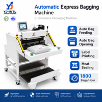 Machine d'emballage automatique multifonctionnelle en plastique PE pour vêtements, chaussures et colis express