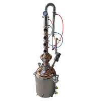 Alambic de reflux à double enveloppe en cuivre rouge et acier inoxydable de 50-200 L pour la production de whisky, brandy et vodka