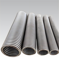 Tuyau métallique ondulé en acier inoxydable haute pression personnalisé avec connectivité à bride, flexible, résistant aux produits chimiques et à la corrosion