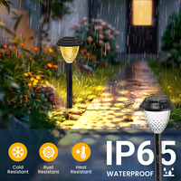 Lampes solaires d'extérieur pour jardin, lumière solaire de jardin unique à LED, lampes solaires d'extérieur étanches, lumière solaire de pelouse blanche chaude, paysage