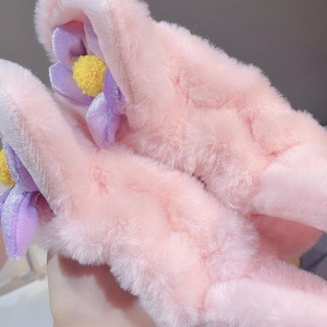 Serre-tête en tissu Lingna Belle, accessoire capillaire de dessin animé, mignon, pour automne/hiver, pince à cheveux, coiffe en peluche, pour mariage avec masque - Product Image 4