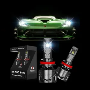 2024 H4 H7 H11 9005 9006 phare LED 100W 10000LM tout en un voiture phares LED ampoule lampe frontale