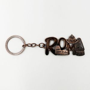 Factory Wholesale Custom Logo Cartoon Dubai Souvenir Metal Carabiner Keychains 3D Pendant Zinc Alloy Fashion Trend Gifts