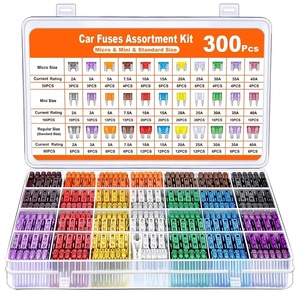 Caja de 300 Fusibles para Auto de 2A-40A, Mini/Pequeños/Medianos, Multitamaño, Fusibles de Circuito de Zinc/Aluminio - Product Image 3