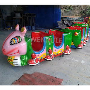 조명과 음악이 있는 16 석 트랙에서 작동하는 제조업체 다이렉트 스페이스 테마 배터리, Kiddie Train, 놀이공원용 트램 - Product Image 2