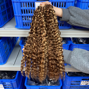 Capelli Umani Vietnamiti 100% Non Trattati per Intrecciare, Extension di Capelli Ricci Birmani con <span class=keywords><strong>Piume</strong></span>, Prezzo all'Ingrosso - Product Image 1