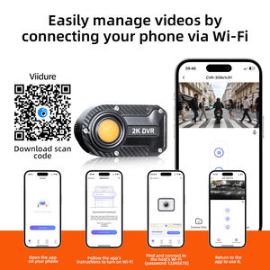Telecamera DVR per Veicoli JMC IP67 Impermeabile con WIFI, Registrazione Simultanea, Alimentazione USB 5V, Mini Telecamera 2K per Moto - Product Image 3
