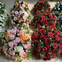 Blauwe Bloembol Hot Selling Rozenboeket Bruiloft Bloemstuk Tafeldecoratie Bloemstuk Koningsblauw Mall Decoratie