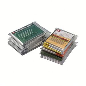 Couverture Thermique d'Urgence en Mylar pour la Conservation de la Chaleur, Survie, Logo Personnalisé - Product Image 1