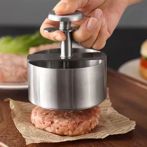 Edelstahl Hard Durable Hamburger Patty Maker Mold Burger Press für Fleisch Gemüse Beef BBQ