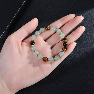 8Mm Groene Aventurijn Tijgeroog Stenen Armband Natuursteen Stretch String Kralen Gezondheid Armband Trekken Carrière Rijkdom Geluk - Product Image 5