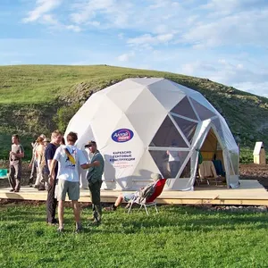 خيمة تخييم منزلية, خيمة على شكل قبة من نوع Igloo ذات تصميم جيوديسي ، مناسبة للفنادق والمنتجعات السياحية ، بطول 7 م