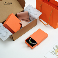 Usine OEM/ODM tout-en-un, logo personnalisé, taille et matériaux écologiques, coffret en papier pour ensemble de colliers de luxe orange