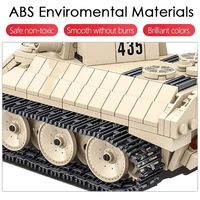 QUANGUAN 100101 VK 1602 leopar tankı askeri modeli blok yapı oyuncaklar ordu tankı yapı çocuklar için hediye setleri