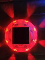 Réflecteur routier solaire LED œil de chat, rond, en plastique, à 360 degrés, haute intensité, prismatique, pour marquage routier, avec une visibilité supérieure à 800 m