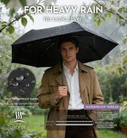 Parapluie de voyage moderne personnalisé avec logo, coupe-vent, entièrement automatique, résistant aux UV, compact 43 cm, pliable en 3 sections, renforcé et robuste, vente en gros