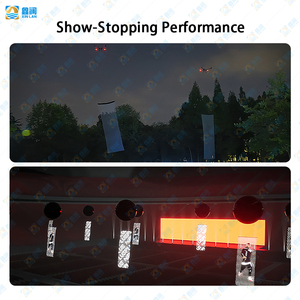 <span class=keywords><strong>Écran</strong></span> LED volant en maille textile transparente P15 P20 P25 personnalisé et portable pour spectacle de drones, publicité et événements - Product Image 5