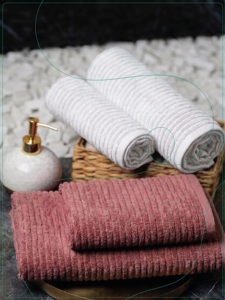 Toalla de Baño de Algodón con Rayas en Relieve, 50x90cm, 300-600 GSM, Suave y Absorbente, para Hotel y Hogar, al Mejor Precio - Product Image 2
