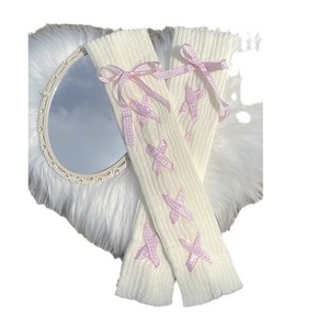 Cross Strap <strong>Socks</strong> Cute JK Women <strong>Over</strong> <strong>KNEE</strong> Autumn Winter Knitted Leg Warmers <strong>White</strong> Slouch <strong>Socks</strong> - Product Image 2