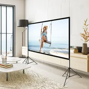 Nouveau venu 150 "Double trépied support projecteurs <span class=keywords><strong>écran</strong></span> <span class=keywords><strong>écran</strong></span> de Projection vidéo pratique - Product Image 1