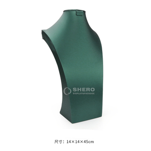 Busto de maniquí de MDF premium con cubierta de PU para exhibición de collares, para joyerías y marcas, pedido al por mayor, tamaño personalizado - Product Image 6