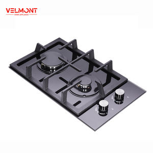 Otomatik ateşleme LPG/doğal gaz ile iki brülör beyaz temperli cam gaz sobası - Product Image 5