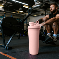 Bouteille shaker à double paroi isolée sous vide de 750 ml (26 oz) avec compartiment de stockage pour poudre, sans BPA, anti-fuite, pour la salle de sport