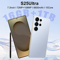 S25 Ultra 16GB RAM 1TB ROM 5G 7.3 Inch 120Hz AMOLED HD 10 Core 8000mah Boost Charge Dual SIM TF Slot OTG Global Scale Fresh Load