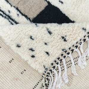 Tapis Beni Ourain Rectangle Moderne 5x8 Blanc Laine Berbère Marocaine Scandi Boho Style Vintage pour la Maison Tapis Tissé Personnalisable - Product Image 5