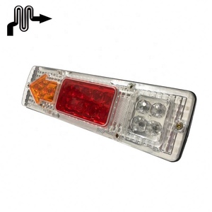 1*PCS Feux arrière LED combinés Brive/Stop/Tourner/Frein 12V Blanc Étanche Camion Remorque Lampe - Product Image 2
