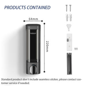 Proveedor de montaje en pared de plástico ABS 300Ml * 1 para lavado de manos de un solo cabezal duradero lugar público ducha Manual dispensador de jabón líquido con llave - Product Image 2