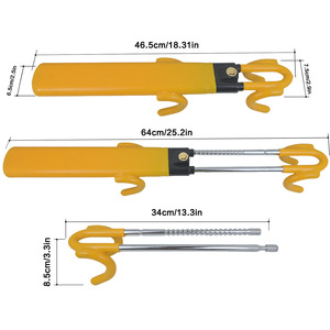 Blocco di Sicurezza <span class=keywords><strong>Antifurto</strong></span> Retrattile a T per Volante in Acciaio, Dispositivo di Autodifesa con 3 Chiavi, 62cm, Universale - Product Image 5