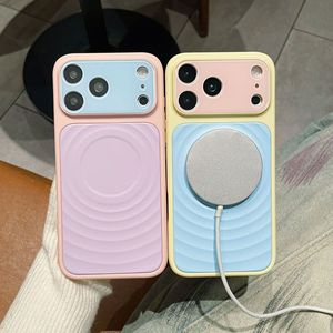Coque de téléphone magnétique dégradée ondulée au toucher doux effet mat pour <span class=keywords><strong>iPhone</strong></span> 17 <span class=keywords><strong>Pro</strong></span> Max 16 15 <span class=keywords><strong>14</strong></span> <span class=keywords><strong>Pro</strong></span> – Housse givrée magnétique - Product Image 3