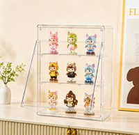 Boîte de présentation personnalisée en acrylique transparent avec porte magnétique, anti-poussière, pour figurines et poupées