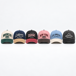 Casquettes de baseball bicolores respirantes et ajustables, à visière incurvée, avec fermeture snapback, broderie, pour adultes unisexes, vente en gros - Product Image 4