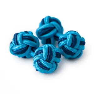 Custom Mens Cuff Links Handmade Elastic Shirt Silk Knot Cufflinks