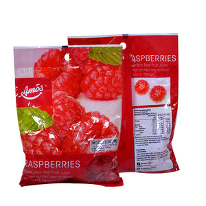 Dulces Amos, Rollo personalizado, caramelos de goma de frambuesa, caramelos masticables personalizados, gomitas de gelatina Halal agria, confitería más vendida de <span class=keywords><strong>China</strong></span> - Product Image 6