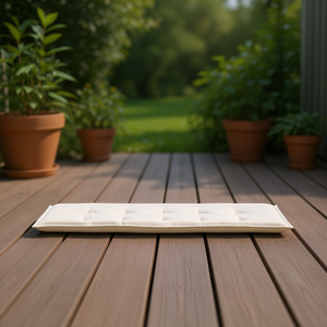 เบาะรองนั่งกลางแจ้งผ้าอ็อกซ์ฟอร์ดสีครีม ขนาด 59.1 x 19.7 x 1.6 นิ้ว รูปทรงสี่เหลี่ยมผืนผ้า ทนทานทุกฤดู - Product Image 2