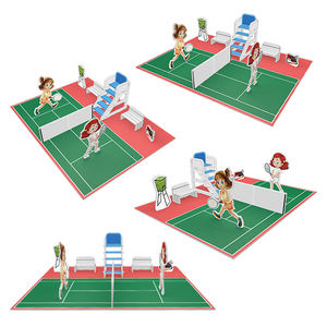 Juguete educativo DIY papel natación tenis hombre cueva decoración deportes 3D PUZZLES - Product Image 2