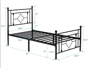 Cadre de lit Offre Spéciale en fer et acier pour lits jumeaux cadre de lit en métal lit simple pour adultes - Product Image 4