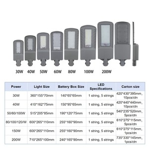 Lampadaire LED solaire intelligent 12h avec alimentation par batterie Boîtier de lampadaire solaire IP66 - Product Image 4