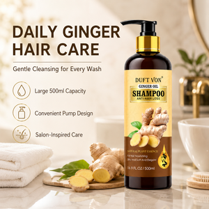 Shampoo allo Zenzero Personalizzato OEM Anticaduta, Essenza Naturale Vegetale, <span class=keywords><strong>Capelli</strong></span> Morbidi e Setosi, <span class=keywords><strong>Cura</strong></span> Profonda del Cuoio Capelluto, Riduce la <span class=keywords><strong>Caduta</strong></span>, 500ml - Product Image 3