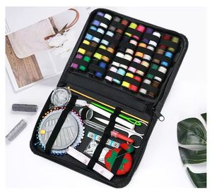 Kit de couture de 129 pièces, boîte de rangement, lot de 40 bobines de fils de couleurs variées, mini trousse de voyage portable, simple, en cuir, coffret cadeau pour le Nouvel An - Product Image 3