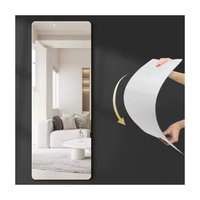 Modern 3D Self-Adhesive Full-Length Decorative Mirror Wall Stickers for Bedroom Home-Waterproof for Living Room Background Wall