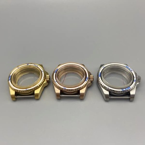 Accessoires de montre, boîtier ouvert de 40 mm, boîtier de montre en acier, ton or, ton rose, cristal saphir, compatible avec NH35 NH36 - Product Image 1